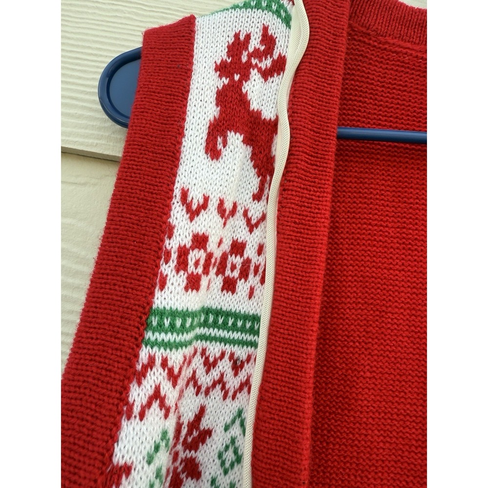 Vintage Women's Claire's Knitted Holiday Christmas Vest Size Medium - Picture 4 of 10